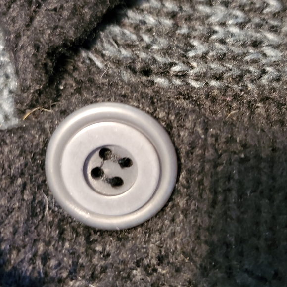 Tivoli Long Sleeve Cardigan Black/Gray Size M - Picture 6 of 11